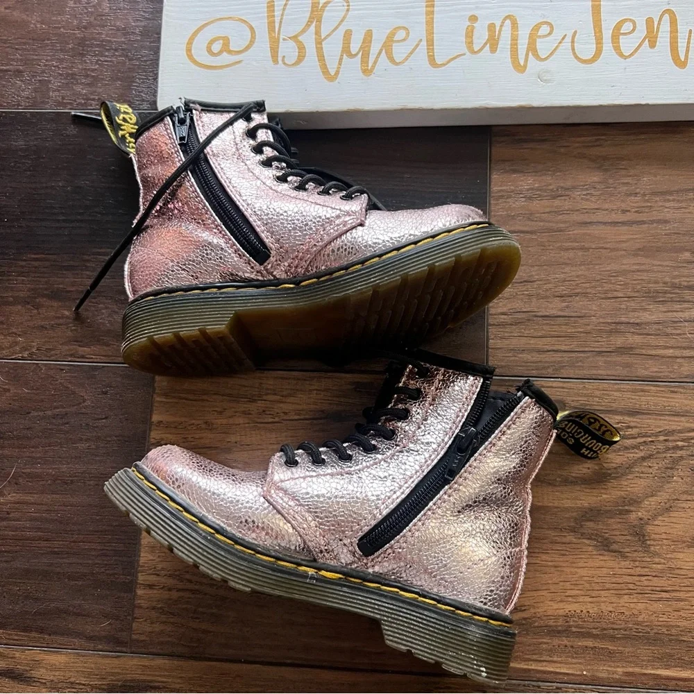 Rose Gold Baby Doc Martens